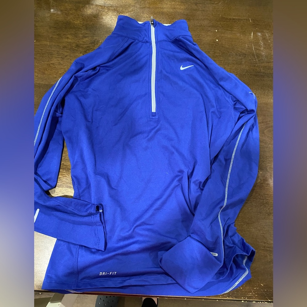 Nike Royal Blue Dri-FIT Quarter-Zip Top
